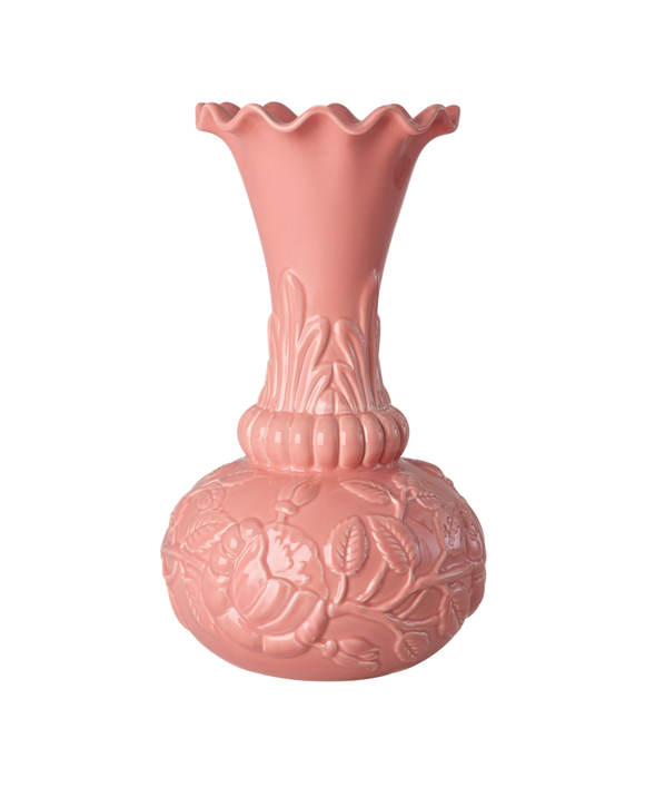 Koral keramik vase fra Rice