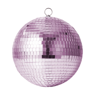 Stor Rund Discokugle - Pink fra Rice - festlig diskokugle
