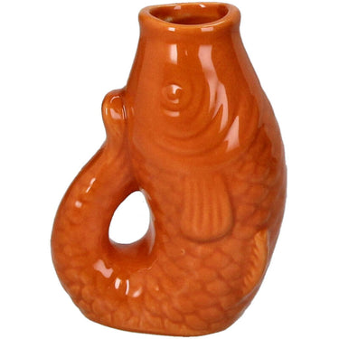 Orange fiske vase fra Kersten