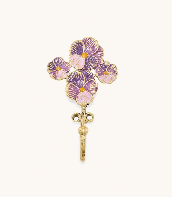 Crochet à fleurs violet