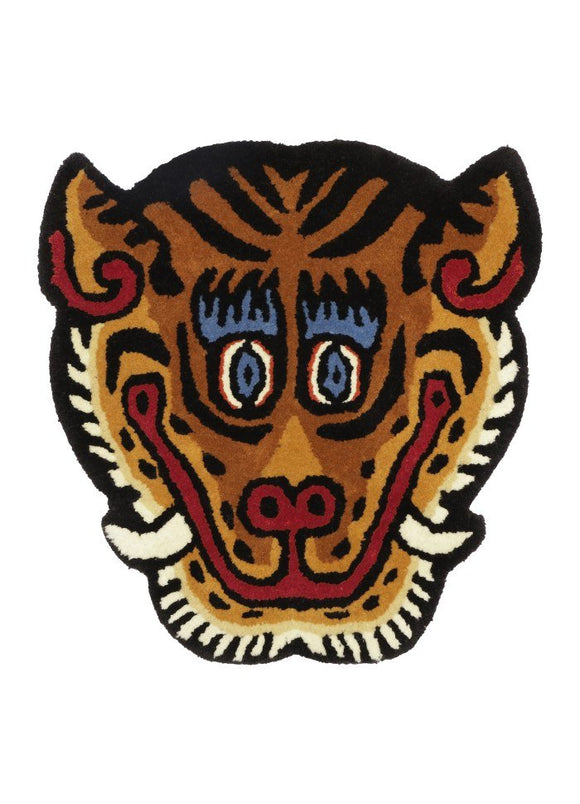 Ce superbe tapis en forme de tête de tigre !