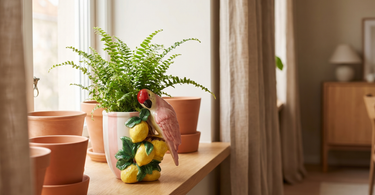 Potteskjuler fra Kersten med plante