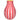 Pink og rød stribet vase i dolomit fra Gift Company – 23 cm dekorationsvase med brede striber
