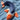Décoration murale carpe – petit, bleu/blanc/orange