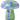 AU Maison - lampe à champignons en verre vert et bleu - 17x15 cm