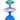 Candonnes en verre, cobalt / bleu clair / vert / rose, 23xø9 cm