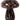 AU Maison - lampe à champignons en verre noir - 17x15 cm