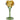 Chandelier floral jaune en verre
