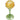 Chandelier floral jaune en verre