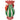 Vase rayé avec perroquets - rose et vert