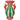 Vase rayé avec perroquets - rose et vert