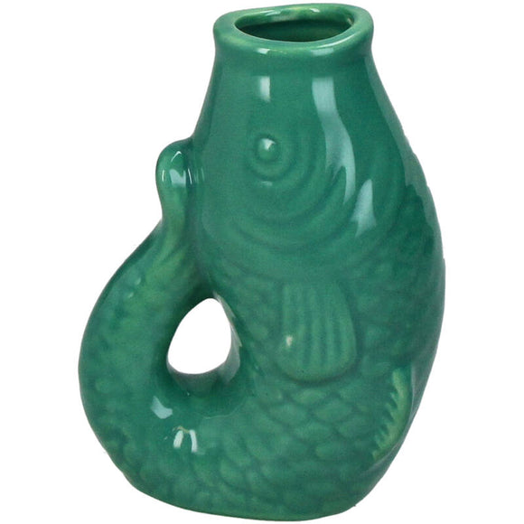 Vase turquoise en forme de poisson de Kersten