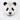 Vase mural panda