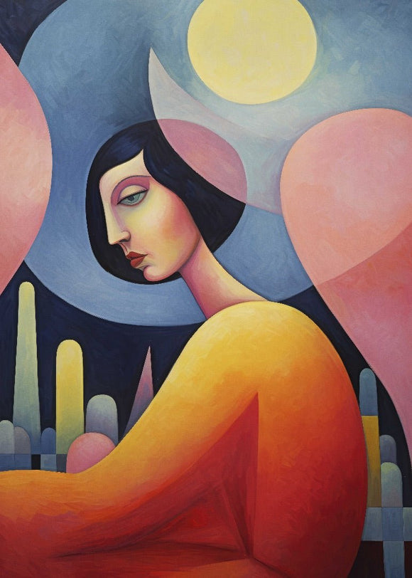Black Hair Woman 01 plakat - flere str. (A1, A131, A1101) fra Atelier Imaginare