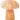 Lampe à champignon en verre rose et orange - 17x15 cm